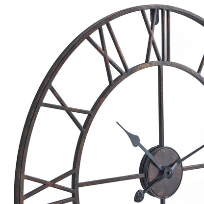 Panelled Round Wall Clock - side view