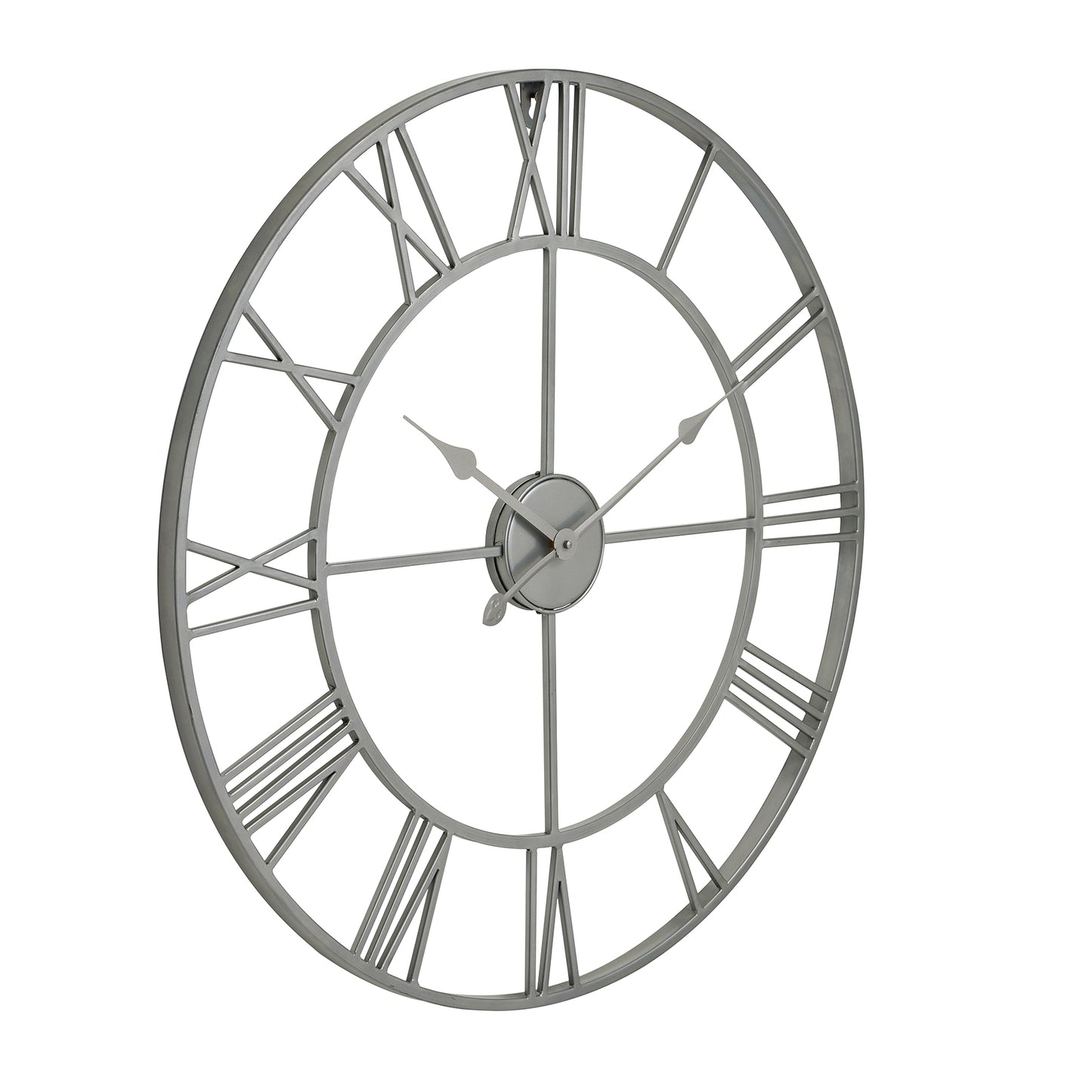 Square Wall Clock Contemporary Metal Frame
