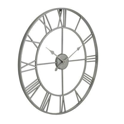 Square Wall Clock Contemporary Metal Frame