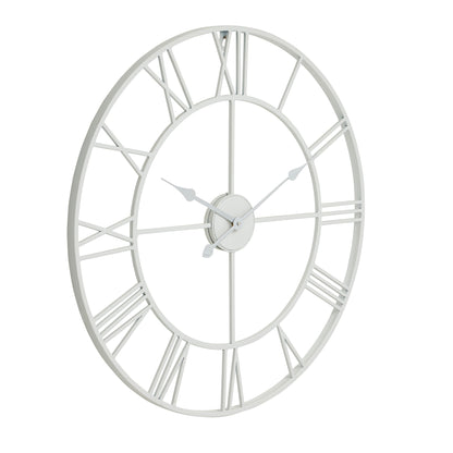 Large Square Wall Clock Contemporary Metal Frame