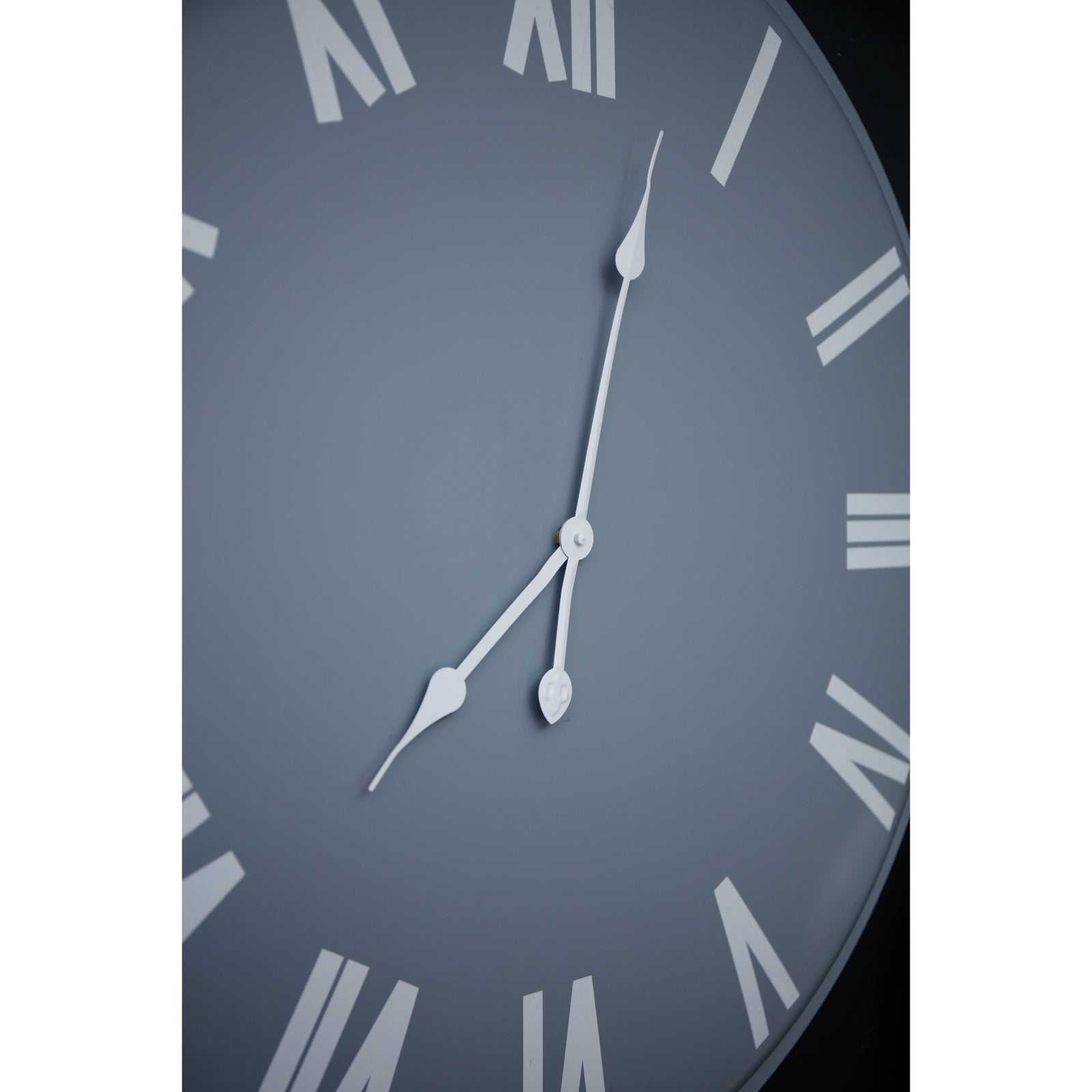 Large Round Wall Clock 80cm Grey White - lifestyle