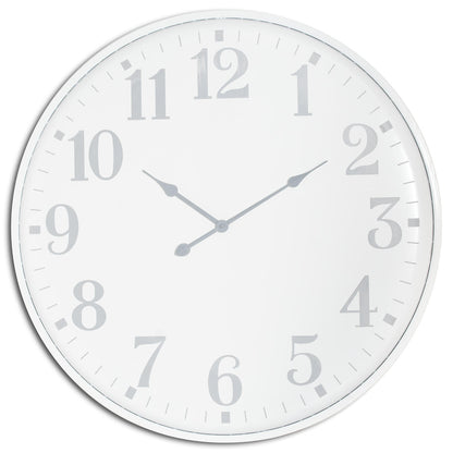 Large Round Metal Wall Clock 80cm Minimalist Frame