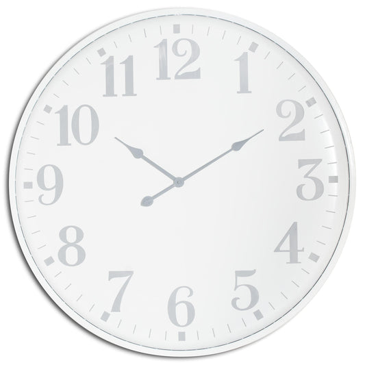 Large Round Metal Wall Clock 80cm Minimalist Frame