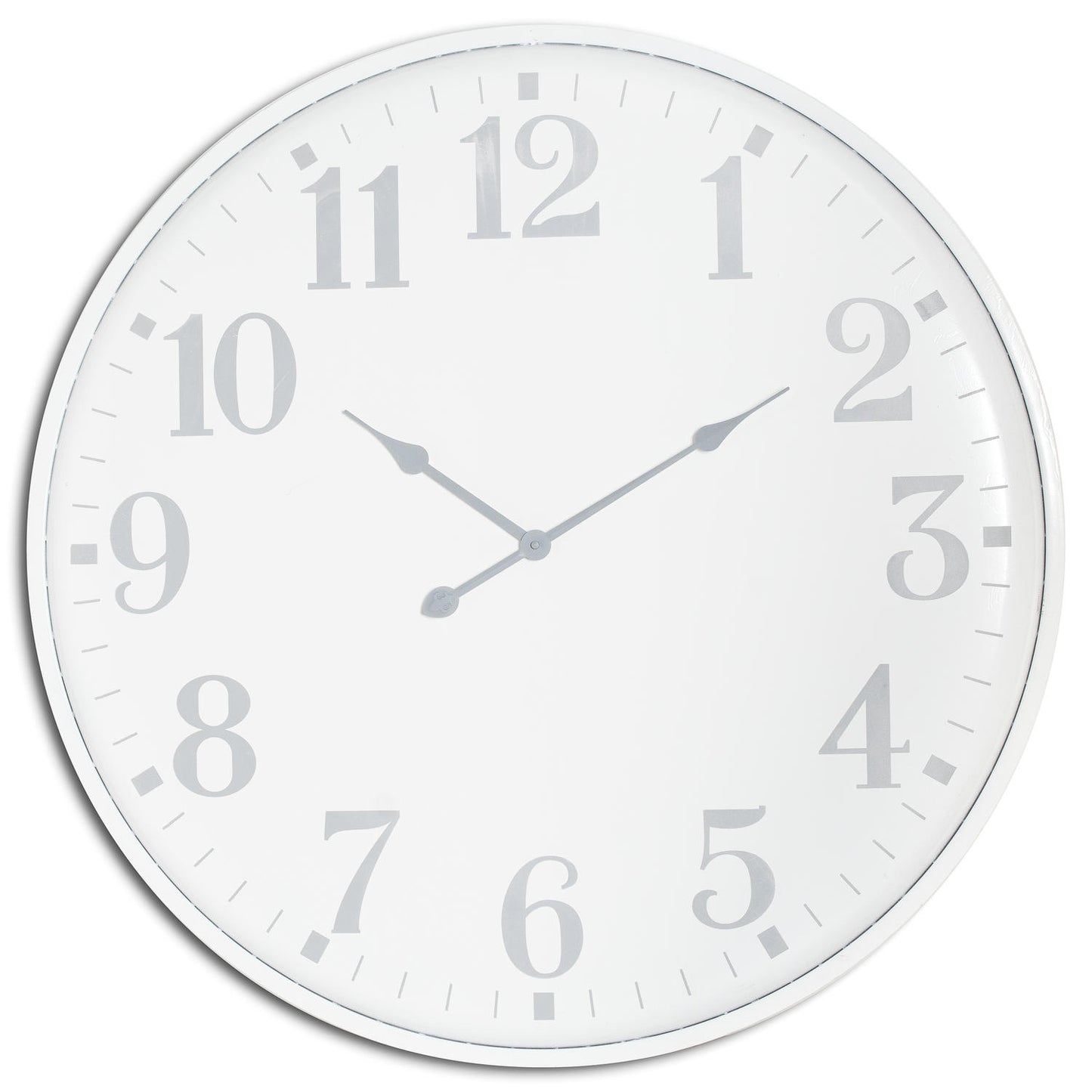 Large Round Metal Wall Clock 80cm Minimalist Frame