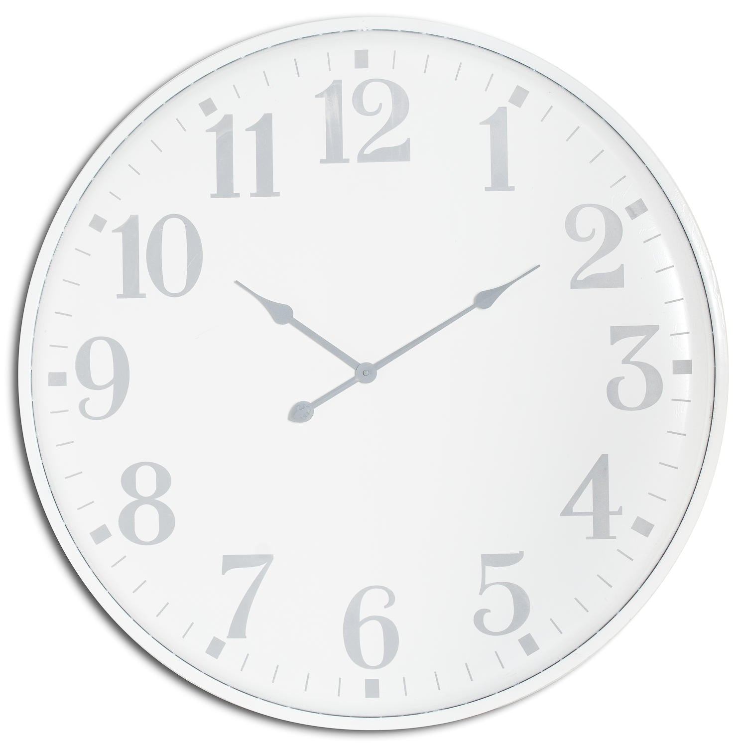 Large Round Metal Wall Clock 80cm Minimalist Frame