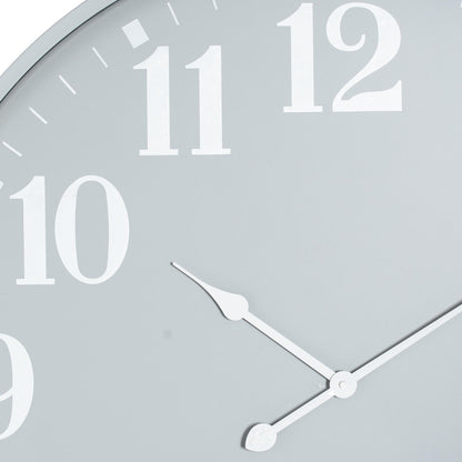 Large Round Metal Wall Clock 80cm - side view