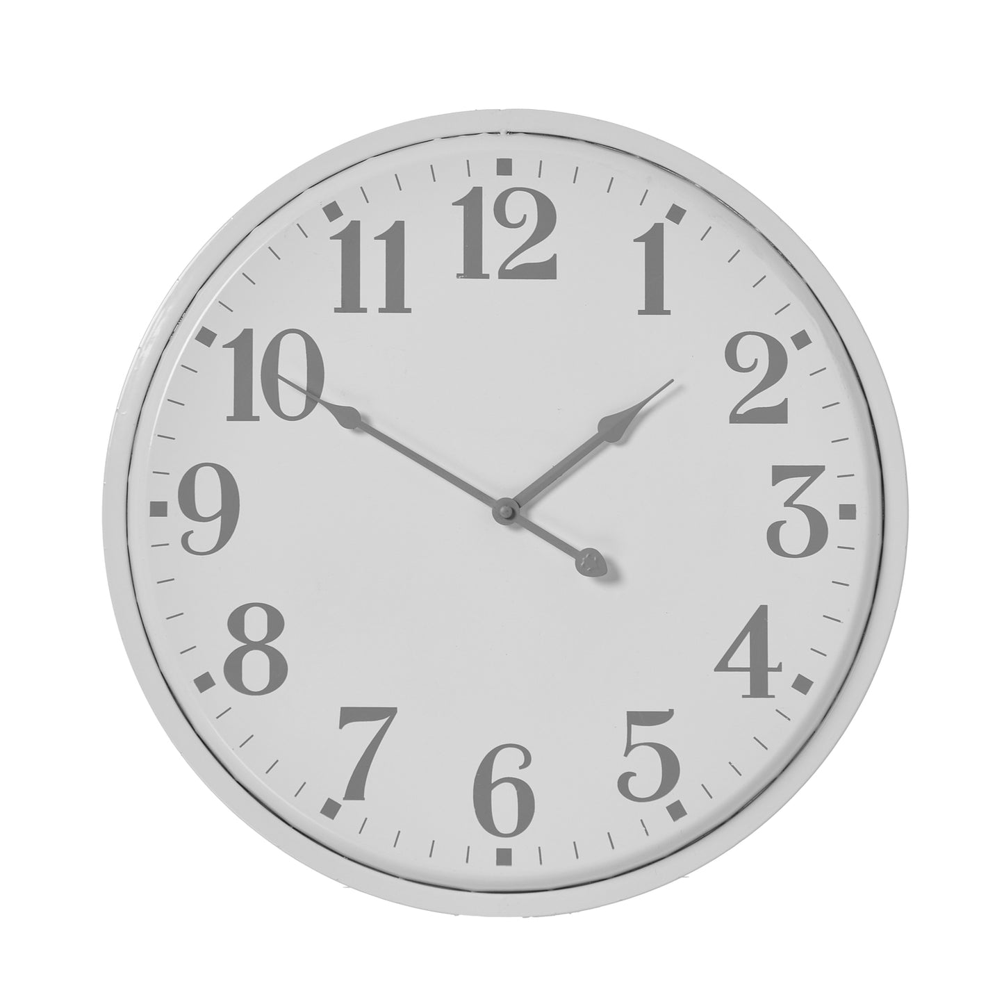 Round Metal Wall Clock 49cm Minimalist Frame