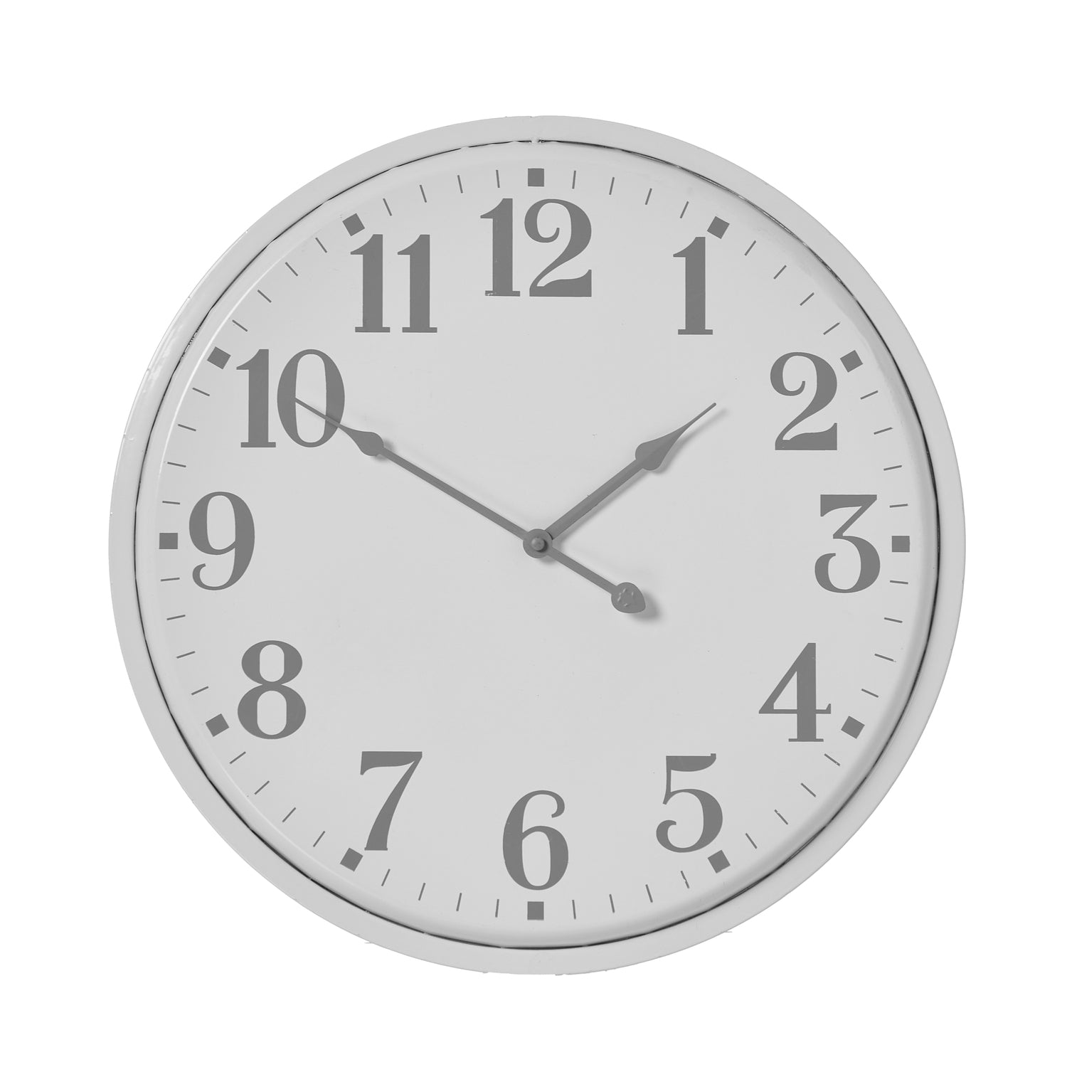 Round Metal Wall Clock 49cm Minimalist Frame