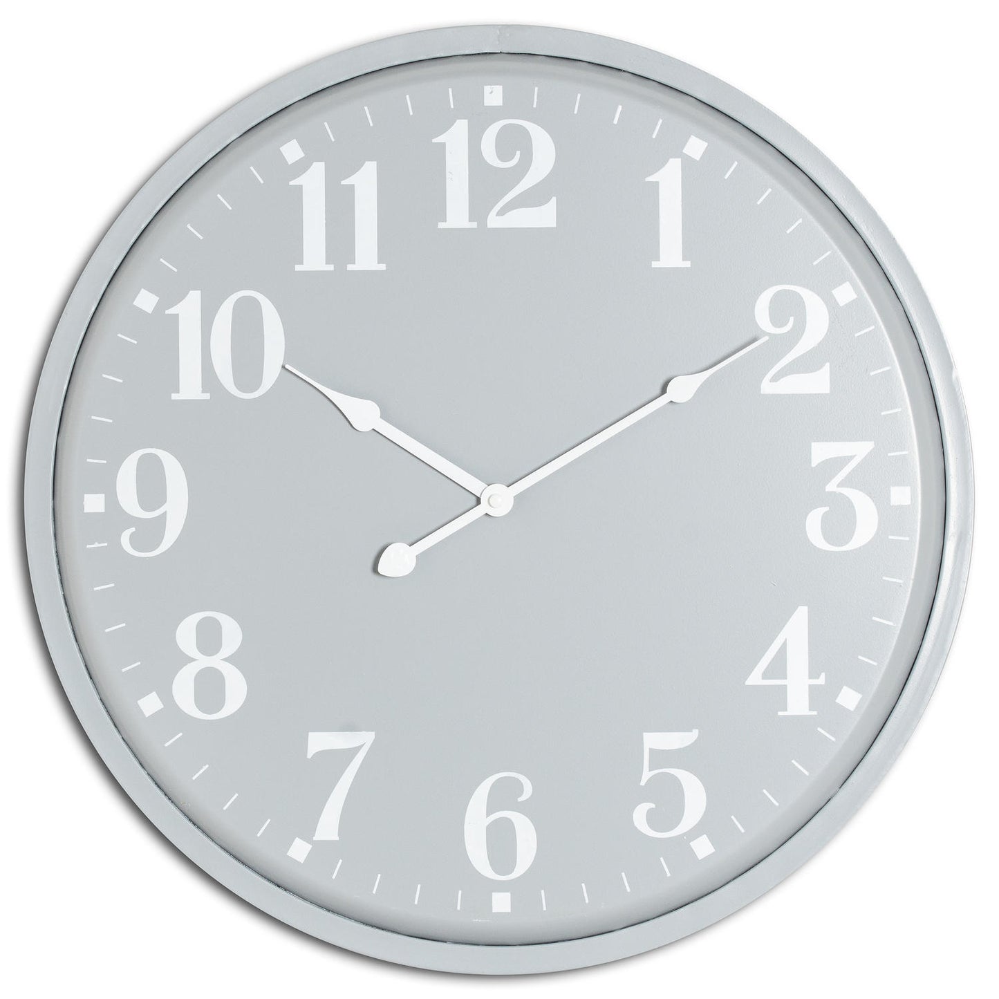 Round Metal Wall Clock 49cm Contemporary Frame