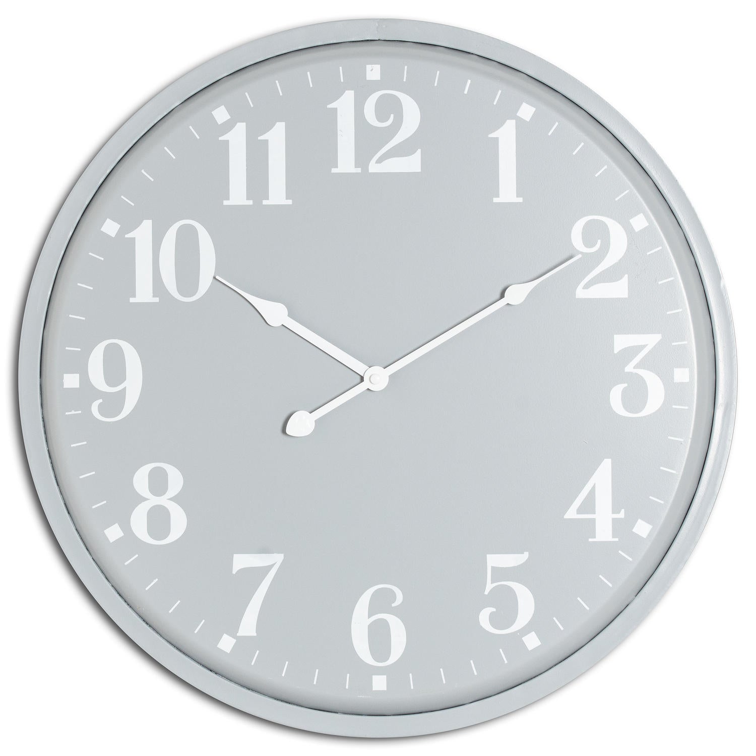 Round Metal Wall Clock 49cm Contemporary Frame