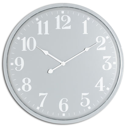 Round Metal Wall Clock 49cm Contemporary Frame