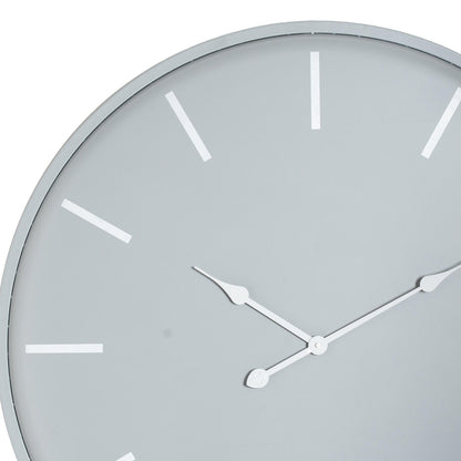 Large Round Metal Wall Clock 80cm Dark Metal - side view