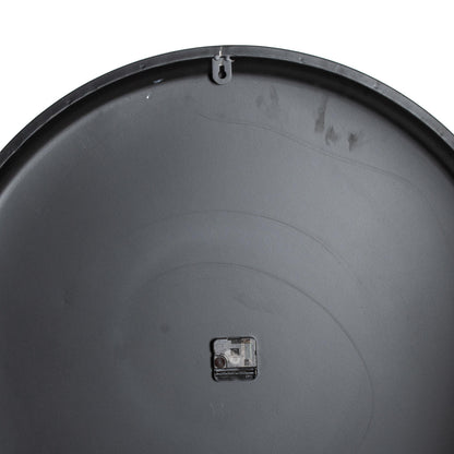 Large Round Metal Wall Clock 80cm Dark Metal - detail