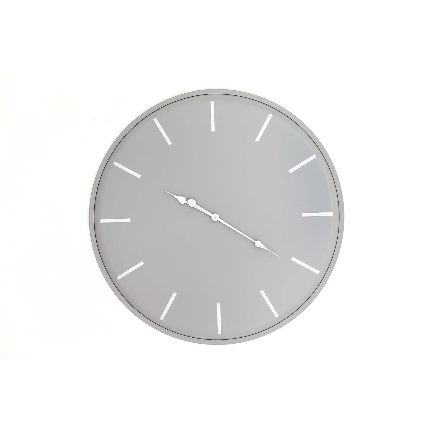 Large Round Metal Wall Clock 80cm Dark Metal Finish