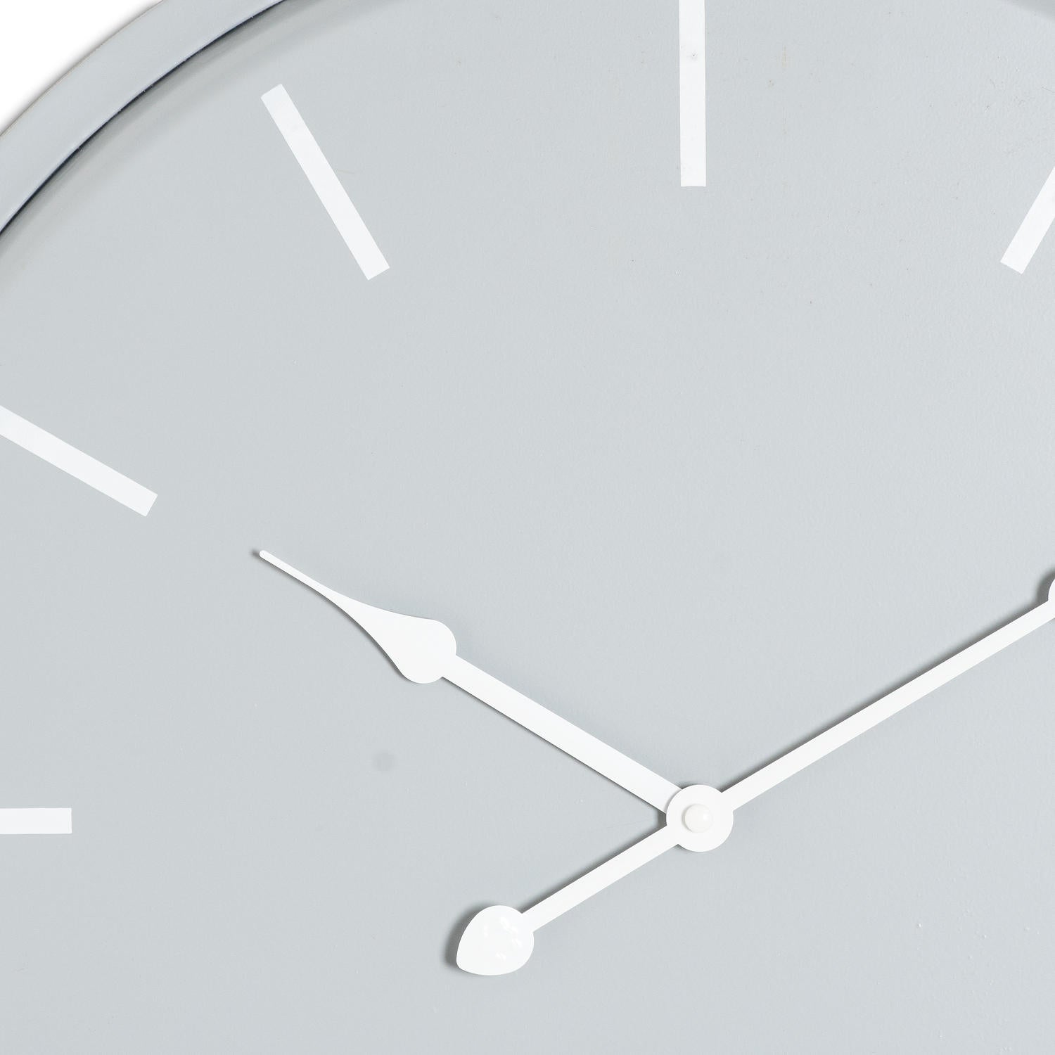 Round Metal Wall Clock 49cm Dark Metal - side view