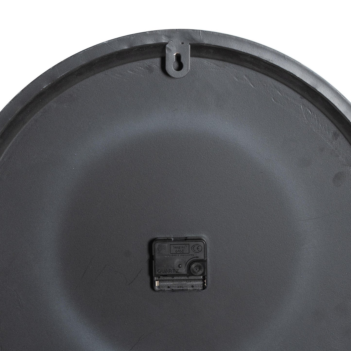 Round Metal Wall Clock 49cm Dark Metal - detail