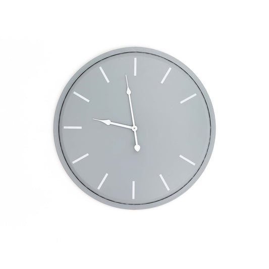 Round Metal Wall Clock 49cm Dark Metal Finish