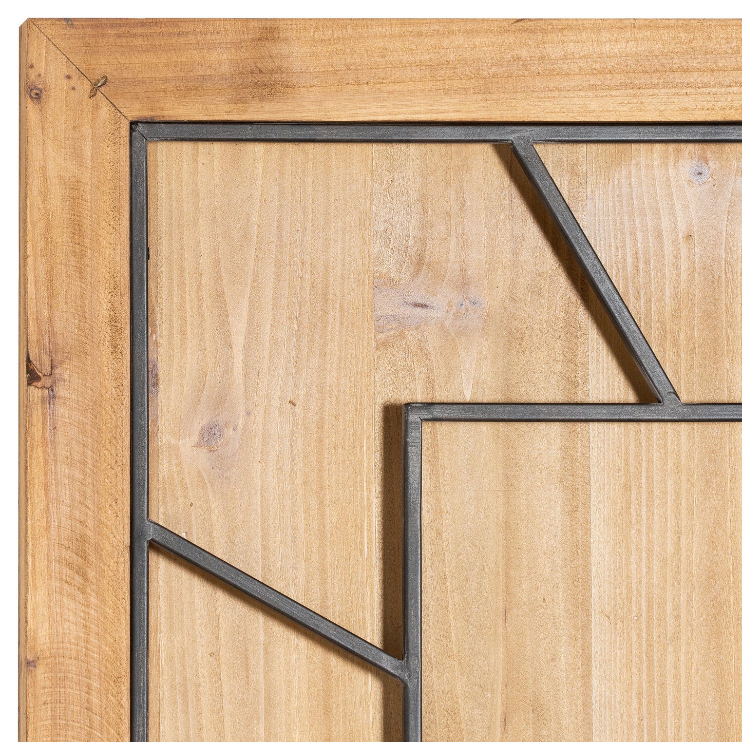 Large Square Wooden Wall Clock 90cm - side view