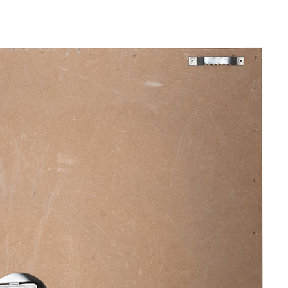 Square Grey Wooden Wall Clock 60cm - detail