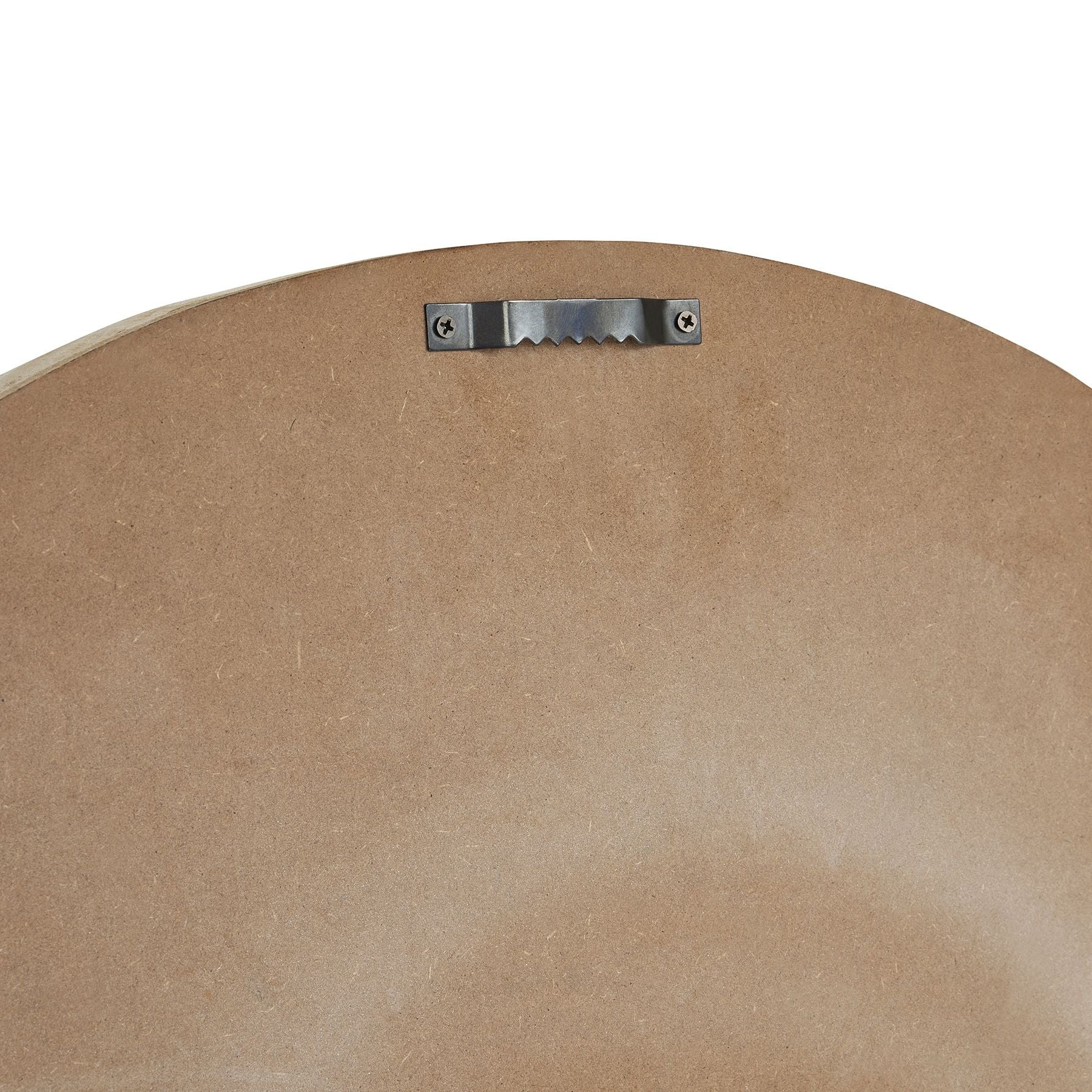 Round Whitewashed Wooden Wall Clock 60cm - side view