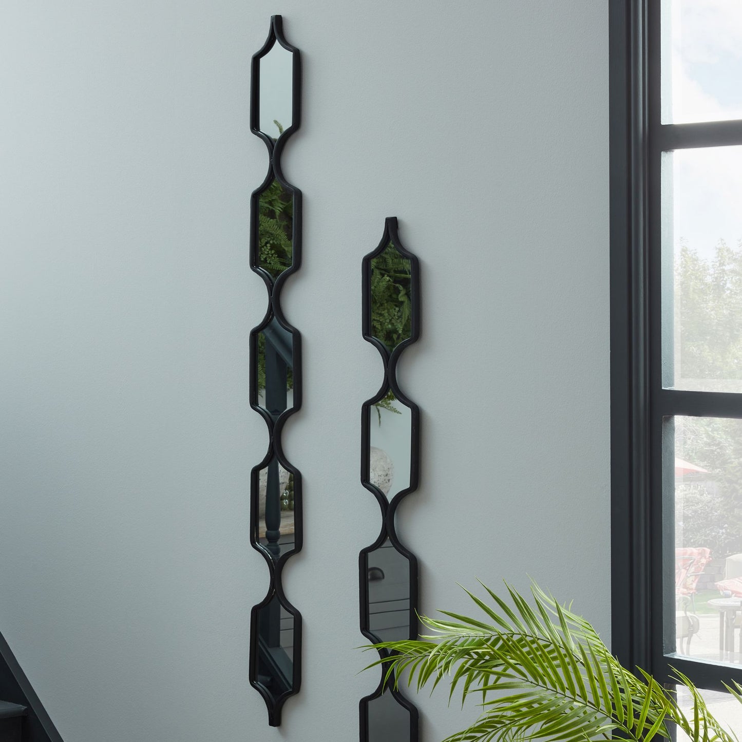 Slim Black Collage Mirror - lifestyle