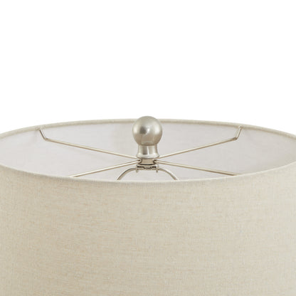 Lattice ceramic table lamp shown lit