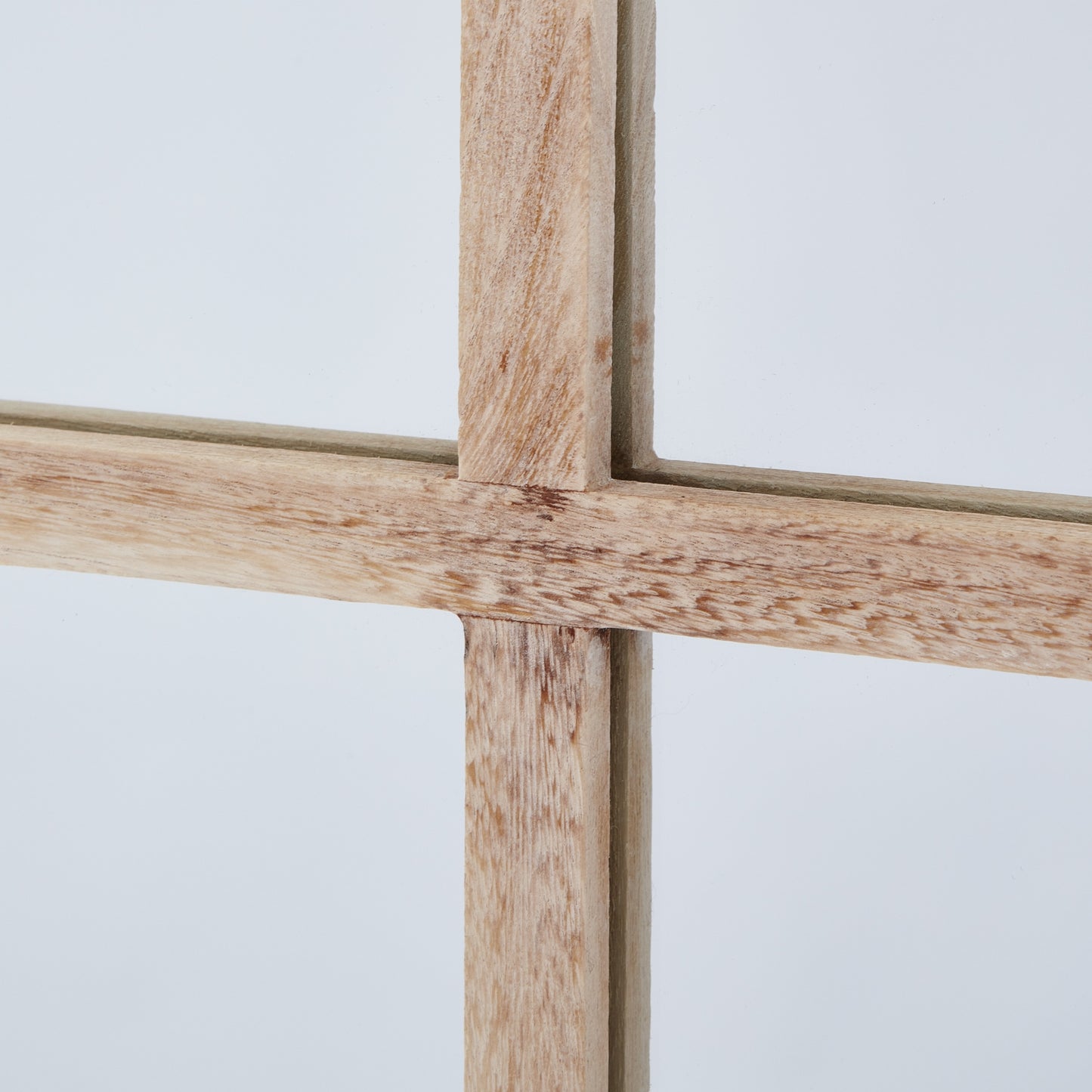 Washed Wood Large Window Mirror - detail