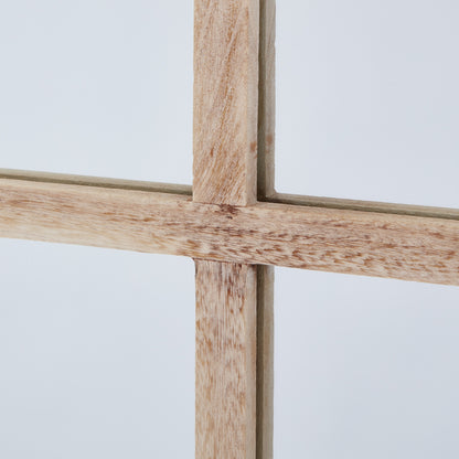 Washed Wood Large Window Mirror - detail