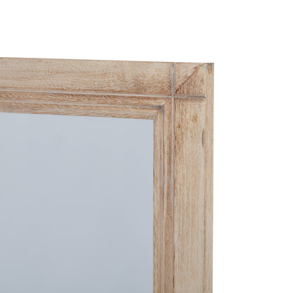 Washed Wood Large Window Mirror - lifestyle