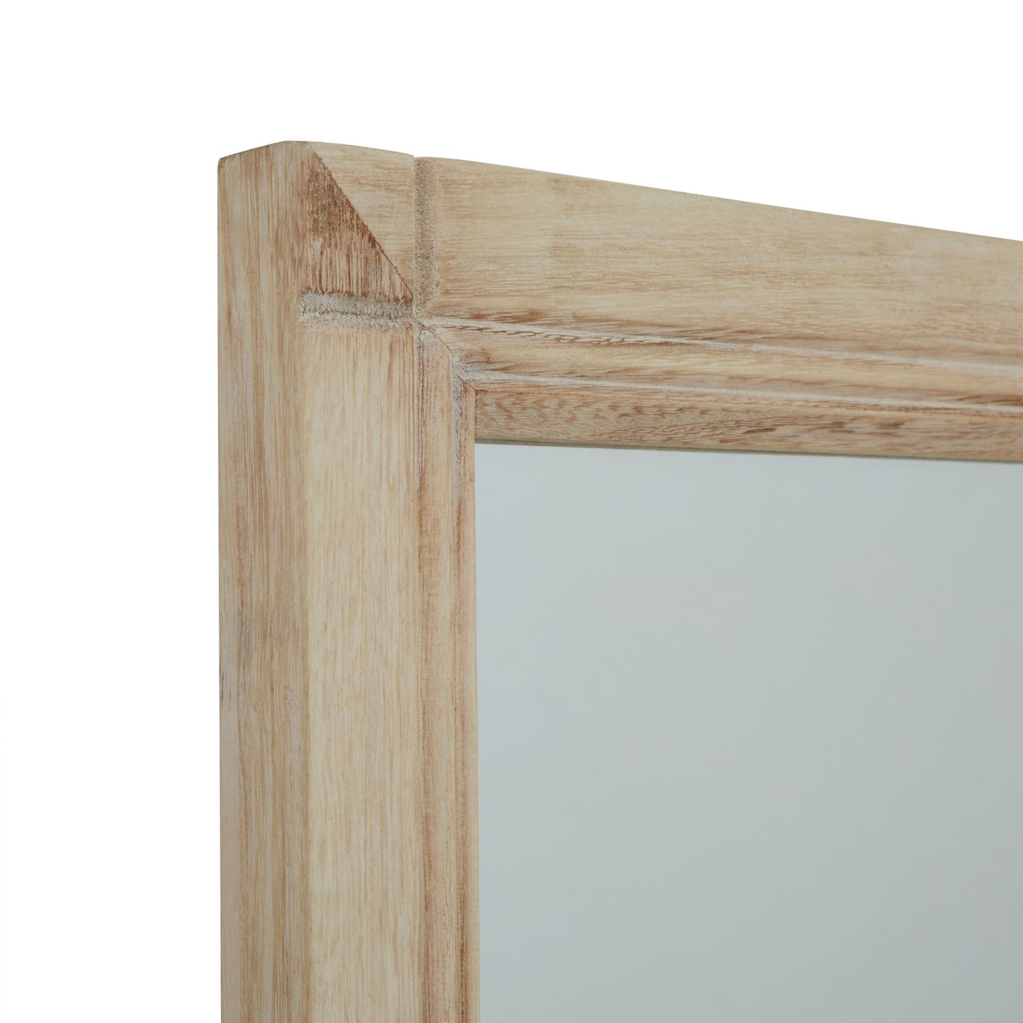 Washed Wood XL Window Mirror - angle