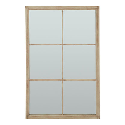 Washed Wood XL Window Wall Mirror Multi-Panel 170x112cm