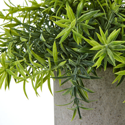 Small Bamboo Plant In Grey Pot Artificial Plant detail