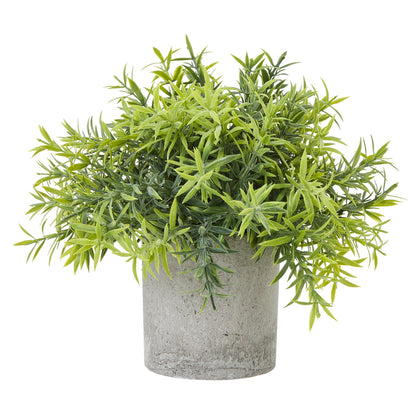 Small Bamboo Plant In Grey Pot Artificial Plant H20cm