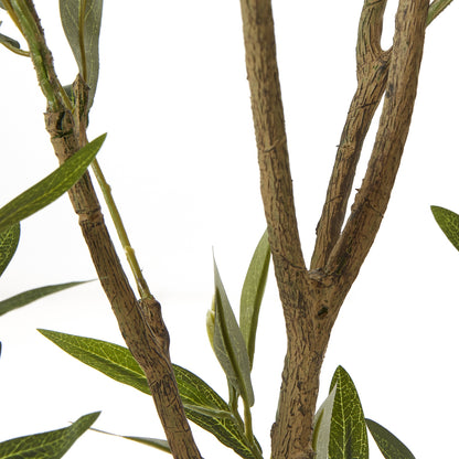 Apulia Olive Tree In White Pot Artificial Tree H210cm room setting
