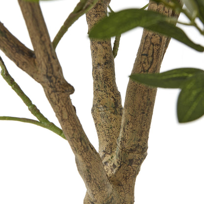 Apulia Olive Tree In White Pot Artificial Tree H240cm room setting