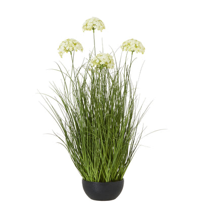 Large White Allium Plant In Pot Artificial Flower H120cm