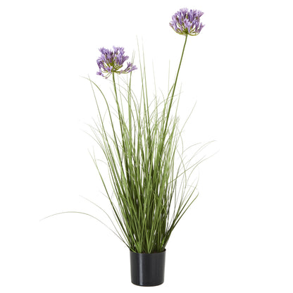 Purple Agapanthus Plant In Pot Artificial Flower H90cm