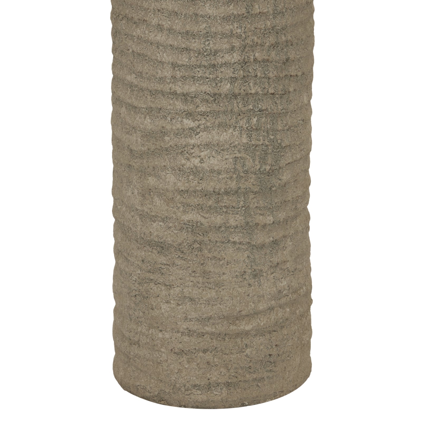 Tall Tuscan grey ceramic lamp shown in a hallway setting