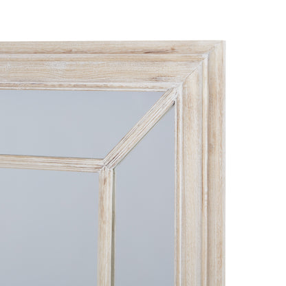 Large Washed Wood Window Mirror - detail