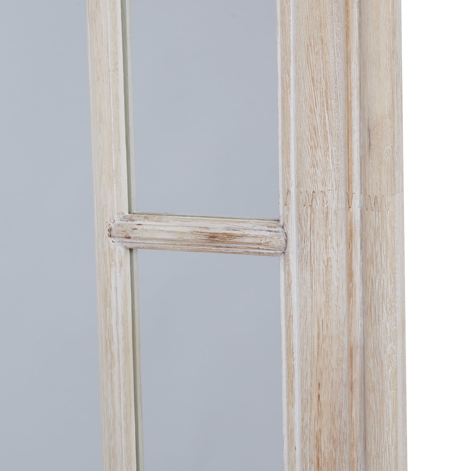 Large Washed Wood Window Mirror - lifestyle