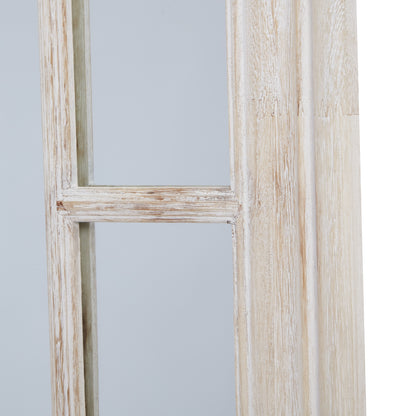 Washed Wood Framed Window Mirror - lifestyle