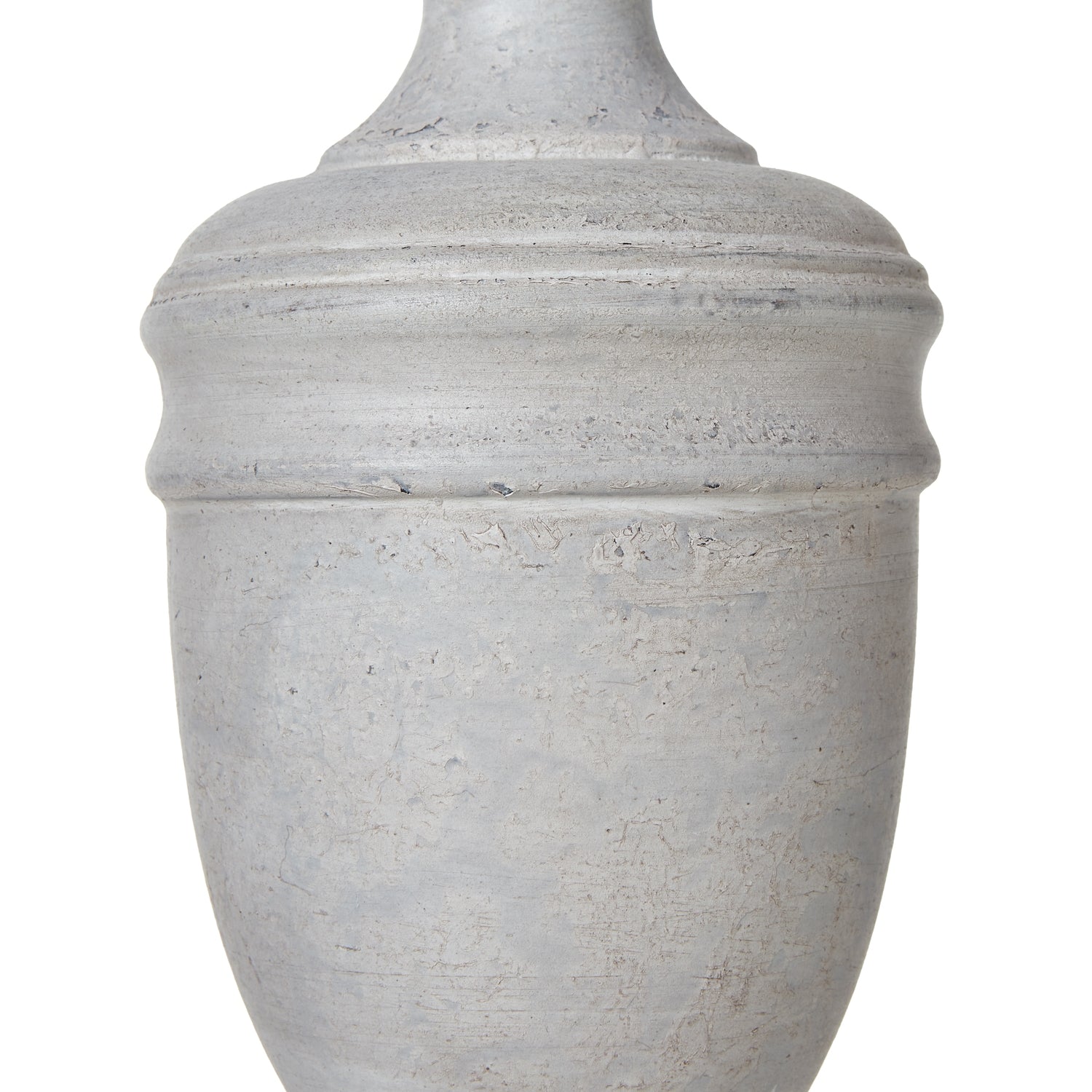Lentia urn table lamp weathered white finish detail