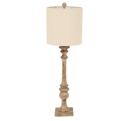 Pallido candlestick table lamp stepped stem detail