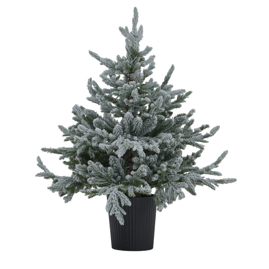 Snowy Forest Fir Pre-Lit 300 LED Christmas Tree In Pot