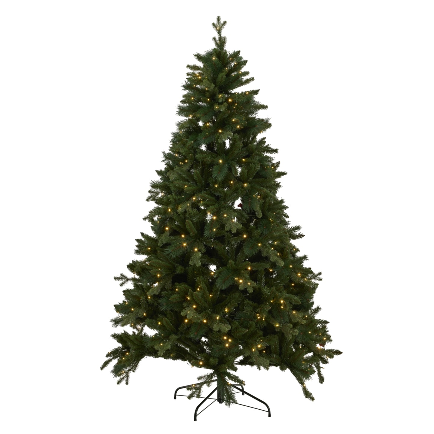 Green forest fir pre-lit Christmas tree with 400 LED lights, 210cm
