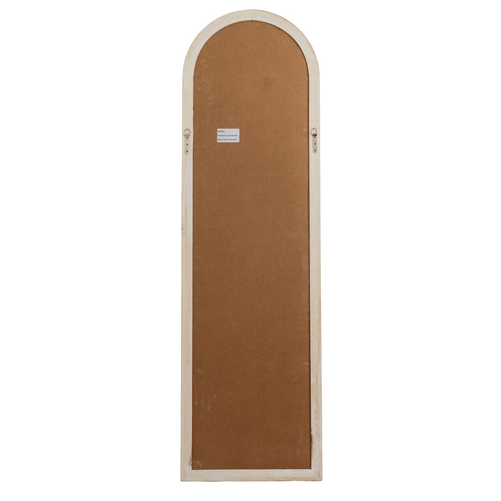Washed Wood Tall Arched Window Mirror - lifestyle
