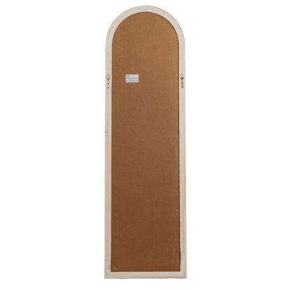 Washed Wood Tall Arched Window Mirror - lifestyle