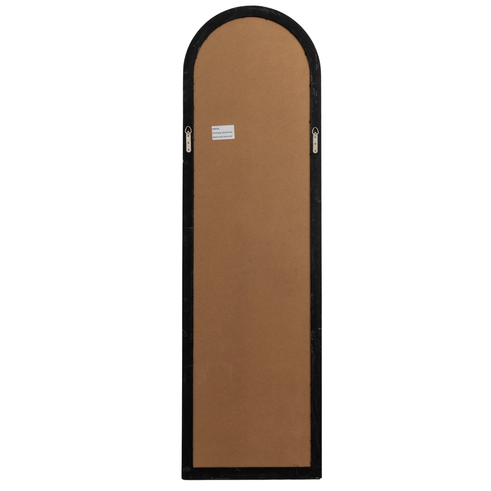Black Wood Tall Arched Window Mirror - lifestyle