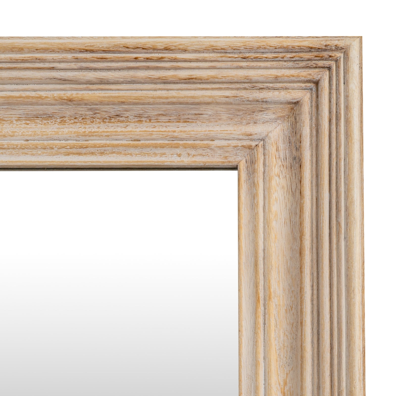 Washed Wood Framed Mirror - angle