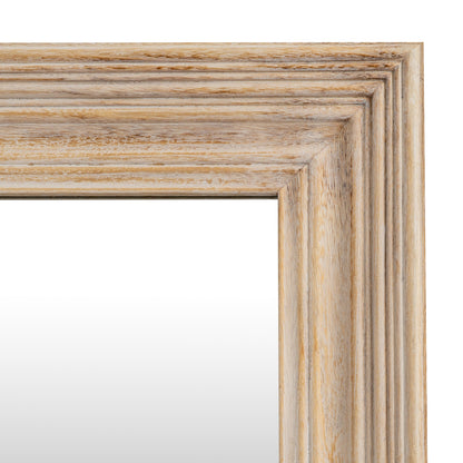 Washed Wood Framed Mirror - angle